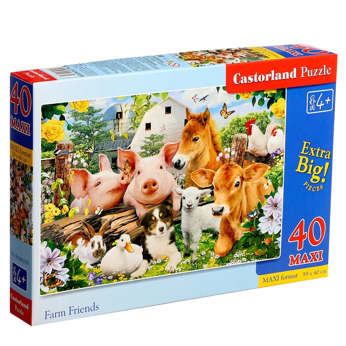 Макси-пазл «Друзья на ферме», 40 элементов Макси-пазл «Друзья на ферме», 40 элементов