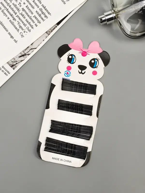 Невидимки для волос &laquo;Фермино&raquo;, 5 см, 6 см, набор 40 шт., чёрные