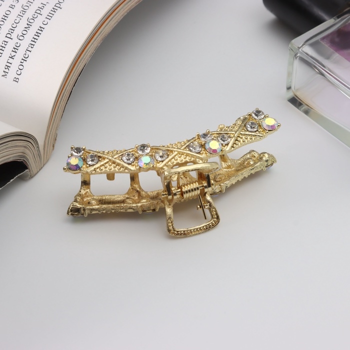 Краб для волос Краб для волос "Кэли" дуга, 6 см, золото