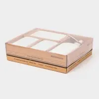 Набор для ванной &laquo;Кристаль&raquo;, 4 предмета, дозатор для мыла, 2 стакана, мыльница