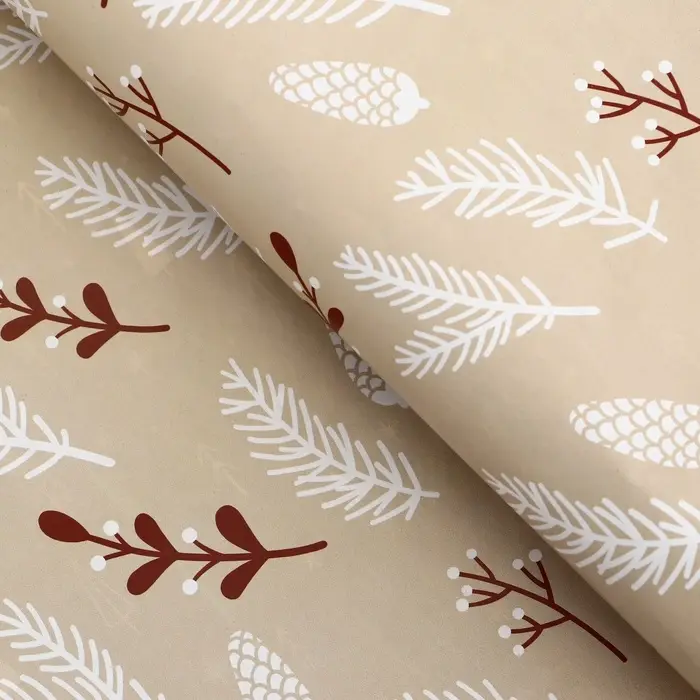 Бумага упаковочная новогодняя глянцевая двусторонняя «Изысканность», 50×70 см