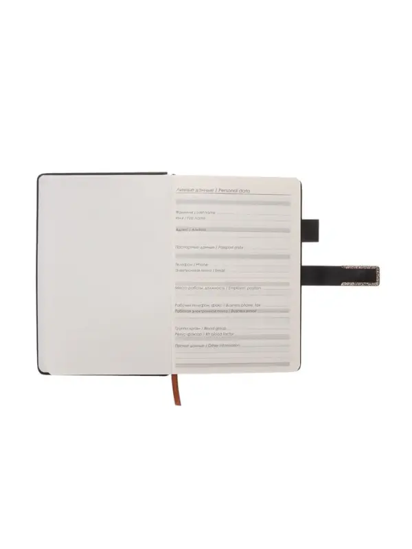 Ежедневник недатированный формат А5, с хлястиком, 144л, линия, пвх, Черный Ежедневник недатированный формат А5, с хлястиком, 144л, линия, пвх, Черный