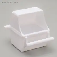 Кормушка для птиц, 7.5&times;5.5&times;9 см, внутренняя, пластик, белая