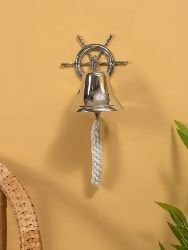 Рында со штурвалом, 13×18×14 см, алюминий Рында со штурвалом, 13×18×14 см, алюминий