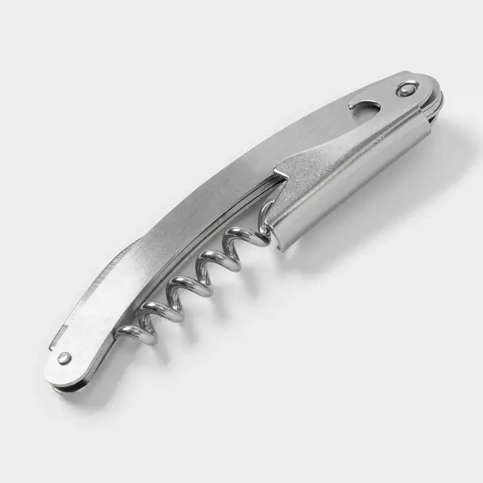 Штопор для вина складной Steel, h=11 см, серебристый