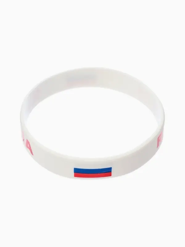 Силиконовый браслет &laquo;РОССИЯ&raquo;, цвет бело-красный