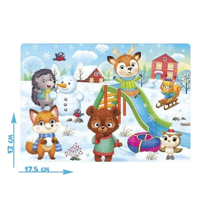 Пазл детский «Новогодние игры», 54 элемента Пазл детский «Новогодние игры», 54 элемента