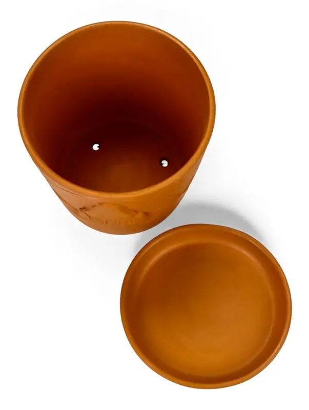 Горшок цветочный с поддоном 2,6 л, d18/h16 см терр-т керамика, Горшок цветочный с поддоном 2,6 л, d18/h16 см терр-т керамика, "Голландия" (М)