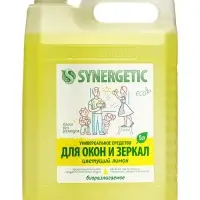 Средство для мытья окон и зеркал Synergetic «Цветущий лимон», 5 л