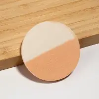 Спонж для макияжа, d=5.5 см, белый, бежевый