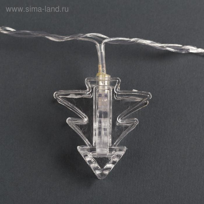 Гирлянда «Нить» 4.5 м с насадками «Прищепки-ёлочки», IP20, прозрачная нить, 20 LED, свечение белое, 220 В Гирлянда «Нить» 4.5 м с насадками «Прищепки-ёлочки», IP20, прозрачная нить, 20 LED, свечение белое, 220 В