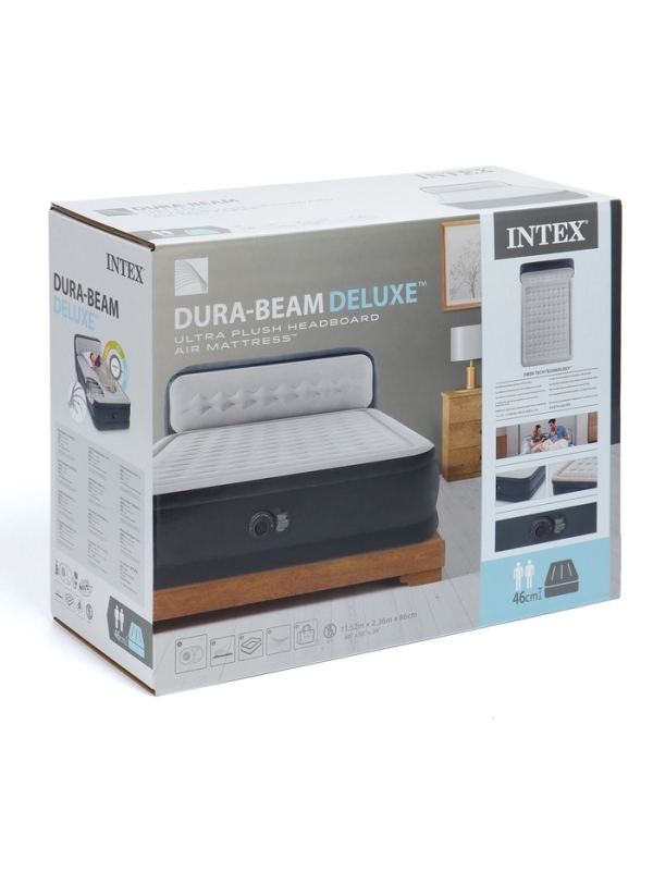 Кровать надувная QUEEN ULTRA с изголовьем 152 х 236 х 86 см, с встр насосом 64448ND Кровать надувная QUEEN ULTRA с изголовьем 152 х 236 х 86 см, с встр насосом 64448ND