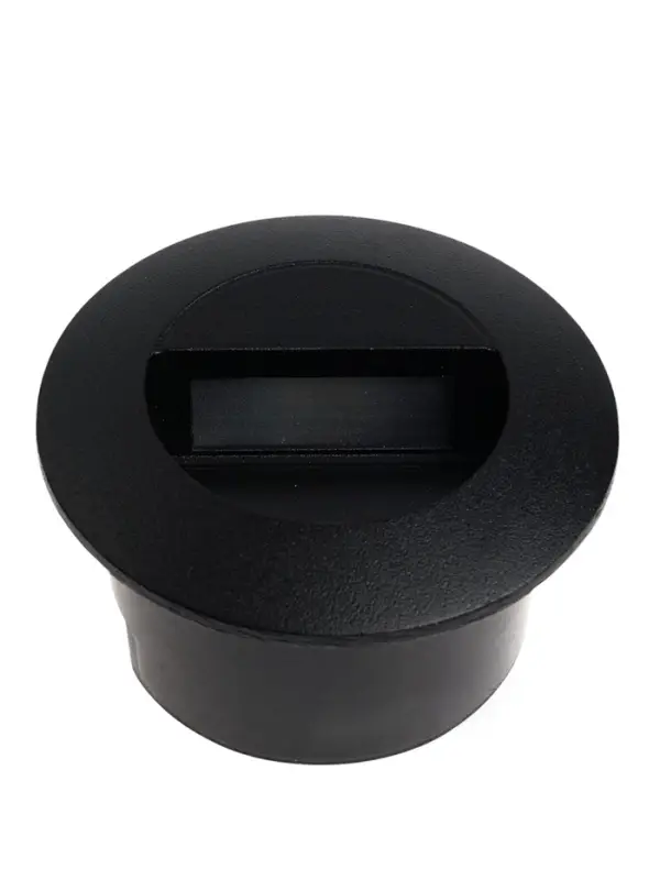 Встраиваемый светильник для лестницы, IP65, 3 Вт, 6500К, 65&times;65 мм, круглый, чёрный, свечение холодное белое