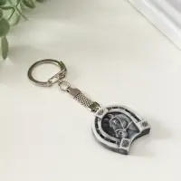 Брелок "Подкова с головой лошади" 3 см