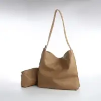 Сумка - мешок женская на магните, 31&times;8.5&times;30 см, бежевая