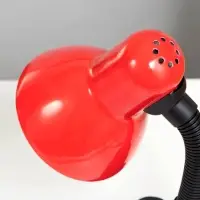 Лампа настольная RISALUX, Е27, 40 Вт, на прищепке, красная