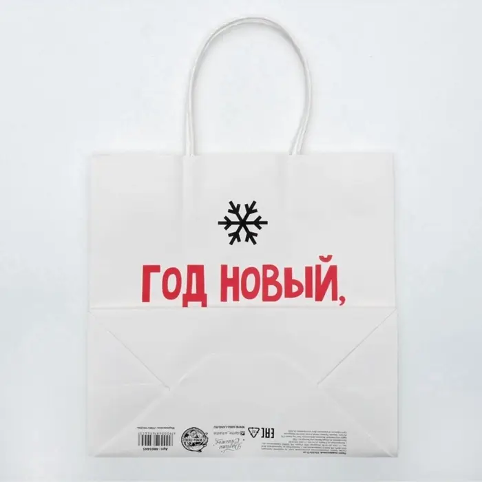 Пакет подарочный новогодний &laquo;Год Новый, а ты старый&raquo;, 22&times;22&times;11 см