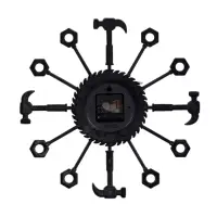 Часы настенные интерьерные &laquo;Инструменты&raquo;, бесшумные, плавный ход, d=16 см, 37&times;37 см, от батарейки 1&times;АА