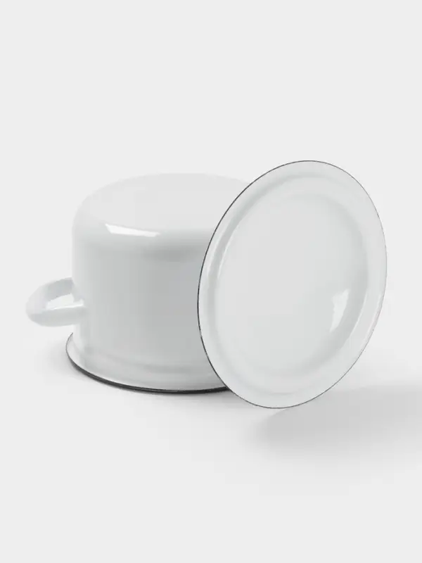 Кастрюля цил.борт. 2 л белая (без декора)