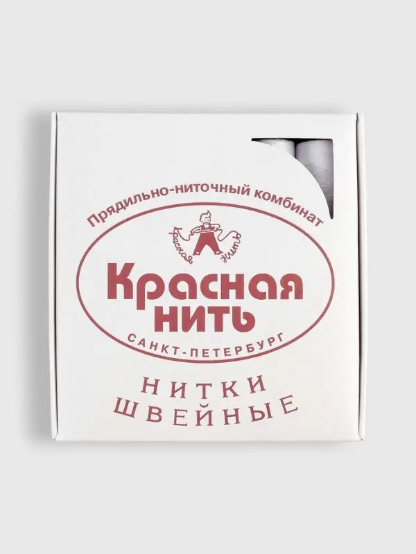 Нитки 40ЛШ, 200 м, белые №001