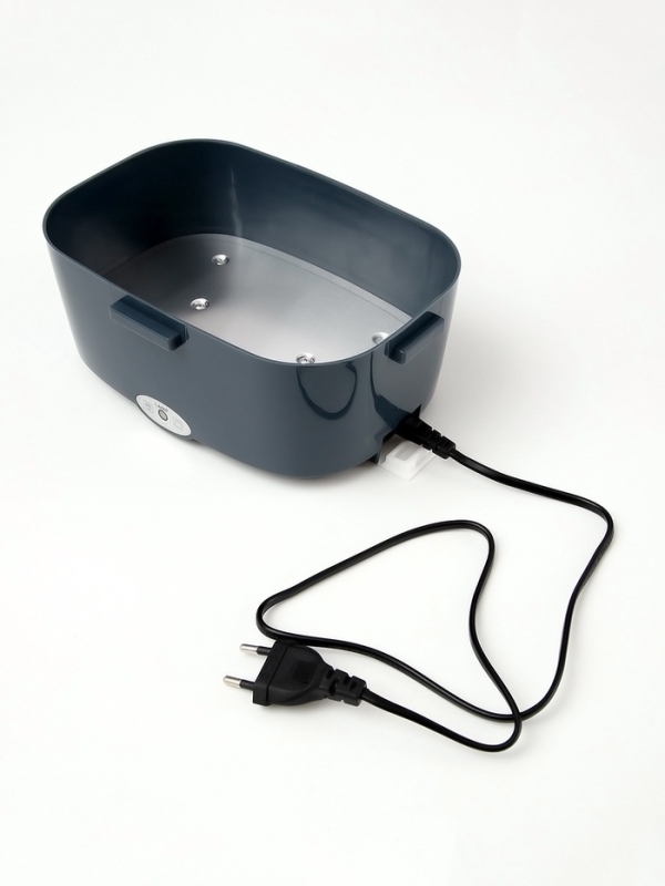 Ланч бокс для еды с подогревом, 1.3 л, 24 х 17 х 10.8 см, с автомобильным прикуривателем