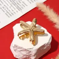 Краб для волос "Лейла море" морская звезда, 6 см, золото