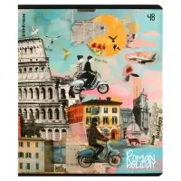 Тетрадь 48 листов в клетку, ErichKrause Roman Holiday, 60 г/м&sup2;, МИКС