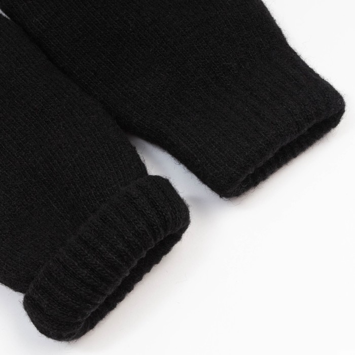 Варежки женские, цвет чёрный, размер 7-8 Варежки женские, цвет чёрный, размер 7-8