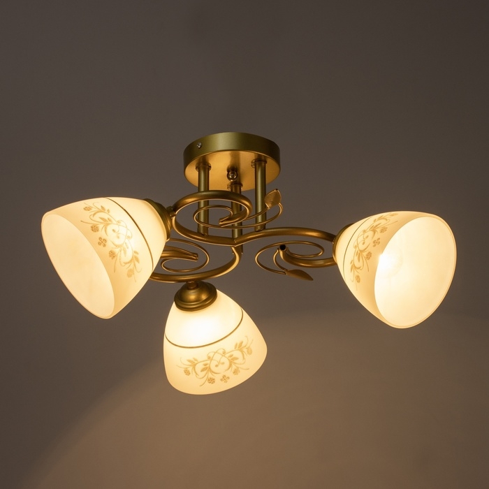 Люстра Люстра "Элора" 3хЕ27 40Вт золото 58х26 см