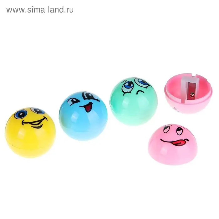 Точилка с контейнером «Смайл», МИКС Точилка с контейнером «Смайл», МИКС