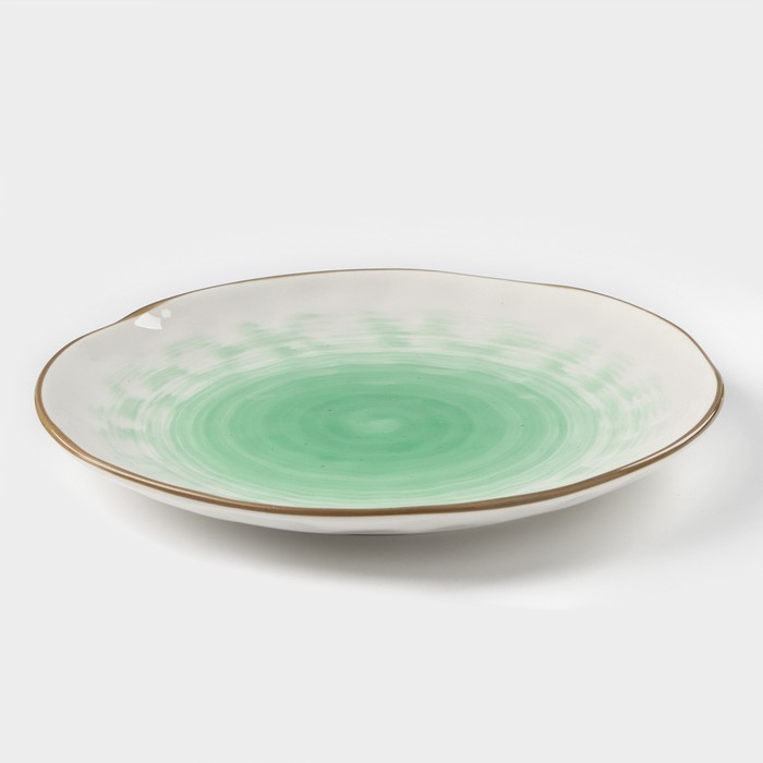 Тарелка фарфоровая Доляна «Космос», d=21,2 см, цвет белый