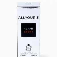 Парфюмерная вода мужская ALL YOUR'S HOMME SPORT, 35 мл (мотив Allure Homme Sport Chanel)