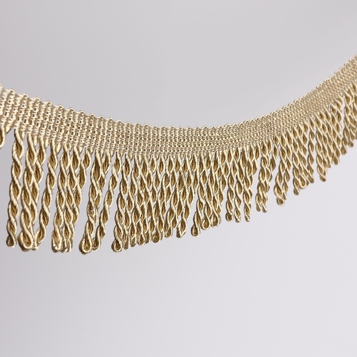 Тесьма декоративная «Бахрома», 55 мм, 10 ± 0,5 м, цвет бежевый Тесьма декоративная «Бахрома», 55 мм, 10 ± 0,5 м, цвет бежевый