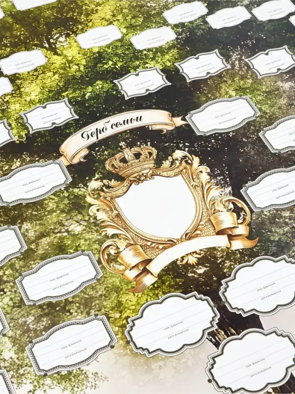 Генеалогическое древо &laquo;Герб семьи&raquo;, 90.6&times;59.6 см