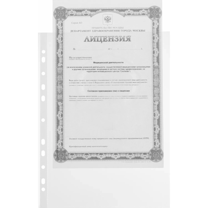 Файл-вкладыш А4, 45мкм, Элементари, рифленый, 100шт/уп