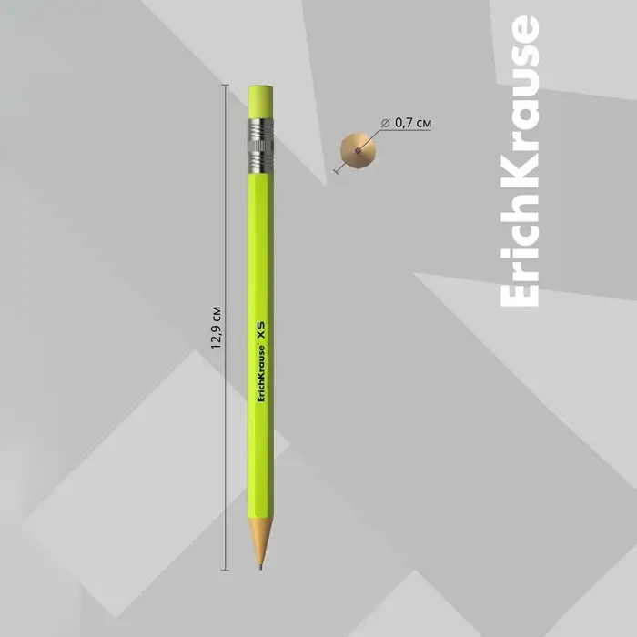Карандаш механический ErichKrause «XS», 0.5 мм, НВ, в тубусе, МИКС Карандаш механический ErichKrause «XS», 0.5 мм, НВ, в тубусе, МИКС