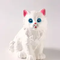 Копилка для денег &laquo;Котенок большой&raquo; 20 см, белая