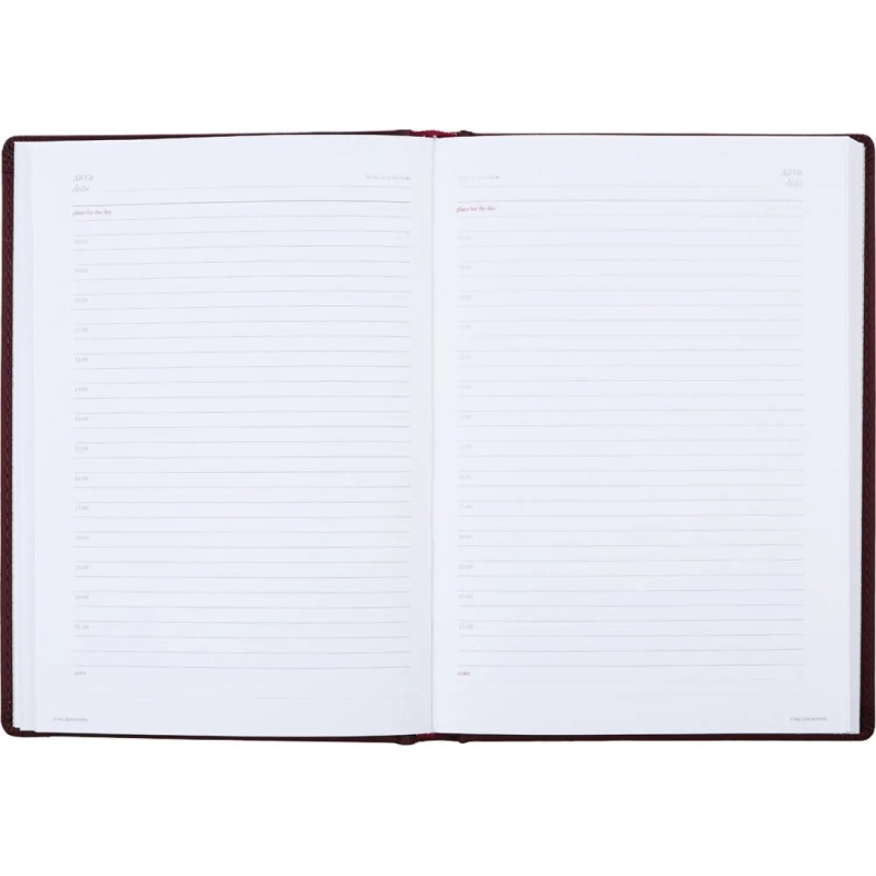 Ежедневник недатированный А5+, 136л, VELVET бордовый  3-115/02