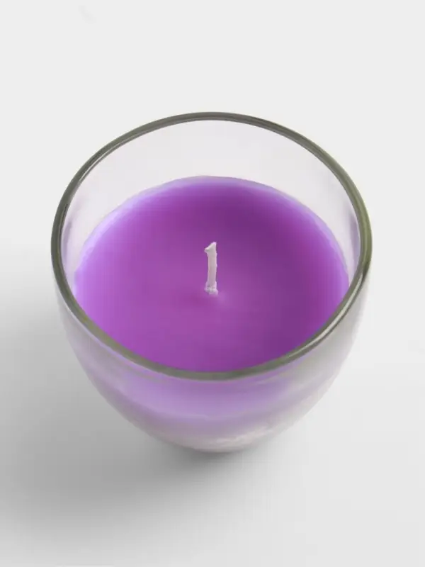 Свеча ароматическая в стакане SCENTED CANDLE, 100 г, лавандовые поля