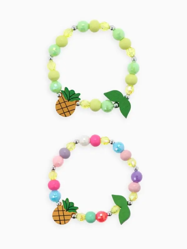 Браслет детский &laquo;Выбражулька. Ананас с листочками&raquo;, d=5 см, МИКС