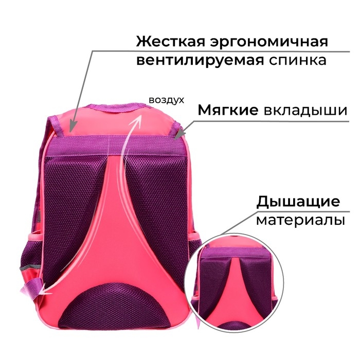 Рюкзак школьный, 37 х 26 х 13 см, эргономичная спинка, Calligrata ОРТ  Рюкзак школьный, 37 х 26 х 13 см, эргономичная спинка, Calligrata ОРТ "Аниме подружки"