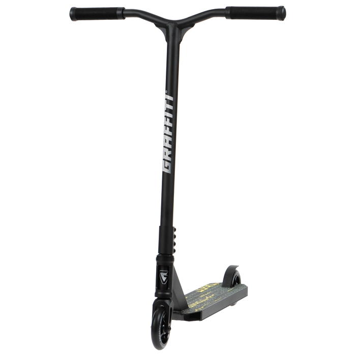 Самокат трюковой GRAFFITI Eccentric 24, колёса PU 110 мм, HIC компрессия, ABEC 9 Chrome, цвет чёрный Самокат трюковой GRAFFITI Eccentric 24, колёса PU 110 мм, HIC компрессия, ABEC 9 Chrome, цвет чёрный