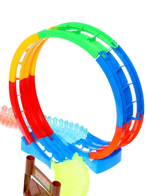 Автотрек &laquo;Магический Трек&raquo;, гибкий, светится в темноте, 132/145 детали, мёртвая петля, МИКС