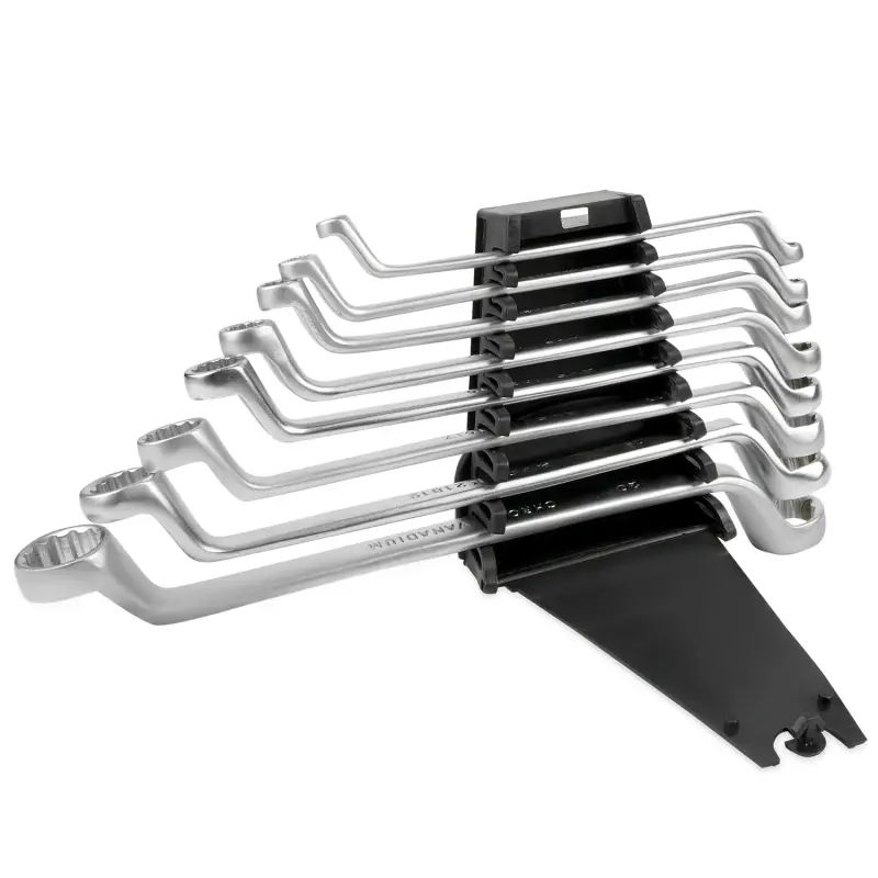 Набор ключей гаечных накидных изогнутых на держателе (6-22 мм) (8 предметов) AVS K2N8P