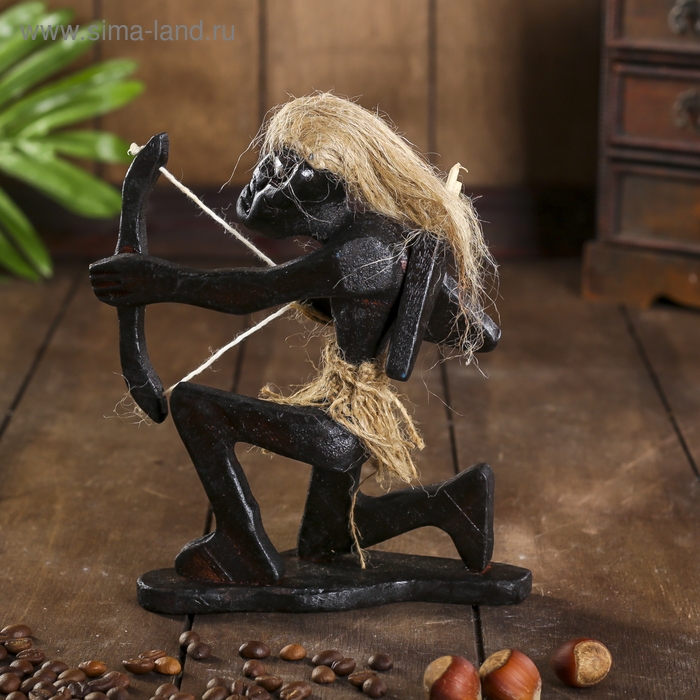 Сувенир «Абориген-лучник», 14×15×6 см, дерево Сувенир «Абориген-лучник», 14×15×6 см, дерево