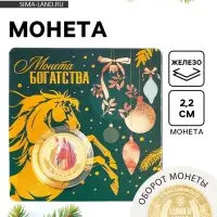 Монета новогодняя сувенирная «Богатства», диам. 2,2 см