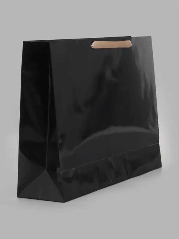 Пакет ламинированный горизонтальный, L 40&times;31&times;11.5 см, чёрный