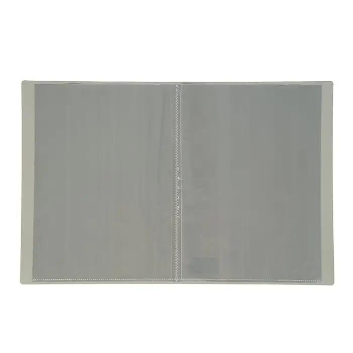 Папка с 10 вкладышами А4, 500 мкм, Calligrata, текстура &laquo;песок&raquo;, серая