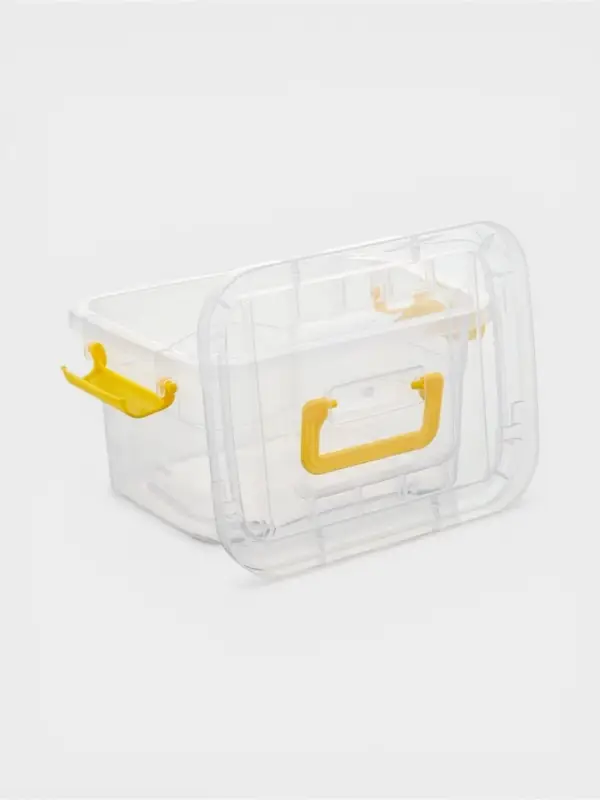 Контейнер для хранения, 20&times;15&times;11 см, крышка с ручкой на защёлке, МИКС