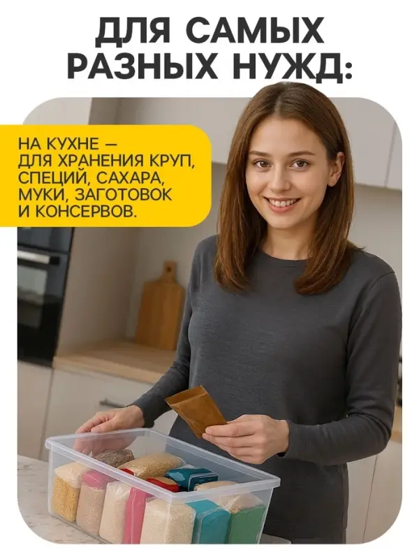 Ящики пластиковые для хранения, с крышкой, набор 2 шт.: 10 л, 16 л, прозрачно-матовый